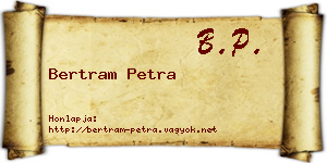 Bertram Petra névjegykártya